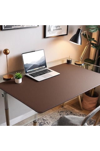 Mouse Pad Kahverengi Masa Matı 140x80cm Suni Deri Desk Mat