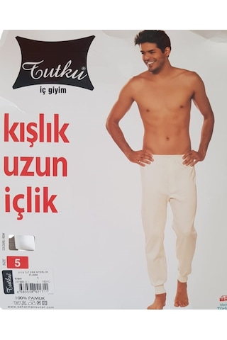 Tutku Erkek İnterlok Pijama 0113 Krem Rengi