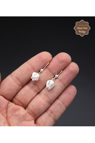 Sallantılı Lale Model 925 Ayar Gümüş Telkari Kadın Küpe 201024665 Gümüş