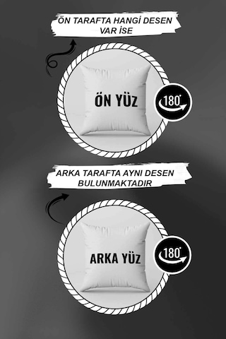 Kırmızı Çizgili Çift Taraflı Yastık Kırlent Kılıfı Krl1111