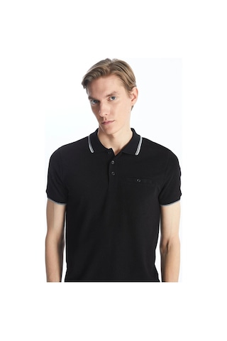 LC Waikiki Polo Yaka Kısa Kollu Erkek Tişört Yeni Siyah