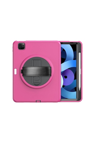 Apple İpad Pro 11 2018 Kılıf Hand Strap Tablet Kılıfı - Pembe