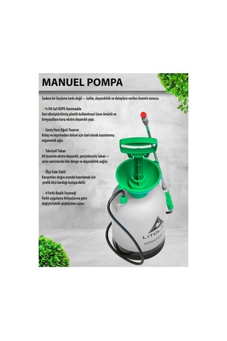 5 Lt Manuel Zirai Ilaçlama Pompası , Sulama, Püskürtücü El Pompası