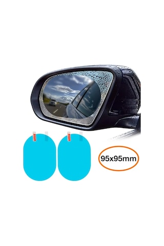 Baseus 95x95mm Araç Oto Yan Dikiz Ayna Yağmur Su Kaydırıcı Sis Önleyici Film 2 Adet Set- 5775 1