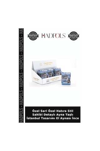 Özel Seri Özel Hatıra Stil Sahibi Detaylı Ayna Taşlı İstanbul Tasarımı El Aynası İnce Diğer