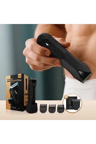 Dashanshop 1 Takım Yafull Yüksek Kalite Erkek Vücut Tıraş Makinesi Black Hassas Bölgeler İçin Ekstra Açık Bej Koruma Top Kesici Tip-c Şarj Kasık Ve Vücut Trimmer Değiştirilebilir Seramik Bıçaklar Usb Şarj Ve Taşıma Çantası