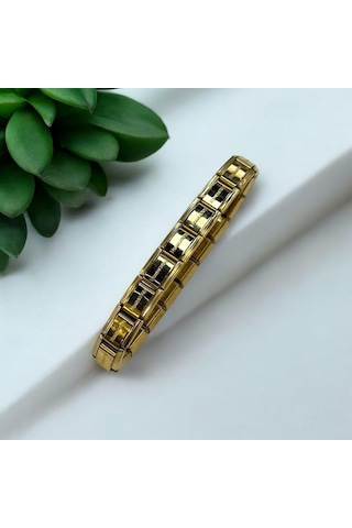 Nomi Italyan Çelik Bileklik Gold - Unisex Gold