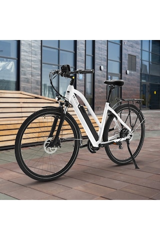 Asvıva Elektrikli Bisiklet B15 Pedelec Extra Güçlü 36V 14.0 Ah Sa Beyaz