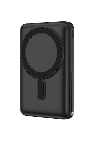 Wiwu Wi-p011 Gentleman Serisi Led Işık Göstergeli Standlı Kablosuz Powerbank 10.000mah 15w Siyah Siyah