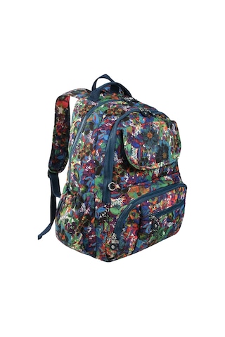 Bagacar 1215 Krinkıl Kumaş Su Geçirmez Laptop Bölmeli Okul Ve Günlük Sırt Çantası Yeşil