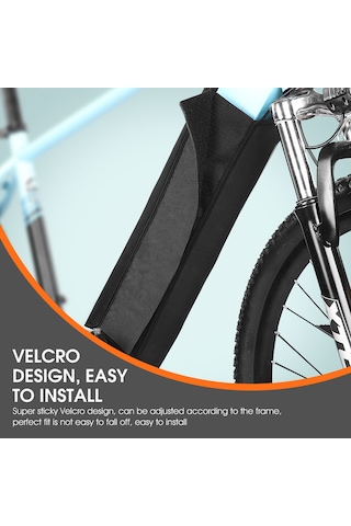 Xindoker Elektrikli Bisiklet Batarya Koruması - Reflektif, Su Ve Toz Koruyucu, Dayanıklı Poliester Malzeme, Gece Güvenliği Sağlar Siyah
