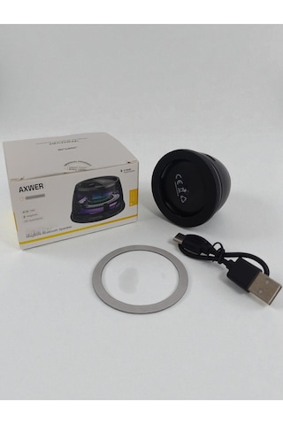 Bluetooth Hoparlör Mini Manyetik Mıknatıslı Kablosuz Speaker Ses Bombası - Siyah- Tek Ebat