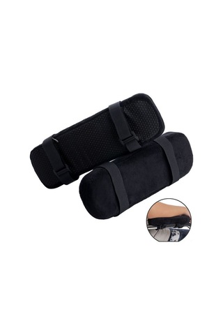 Geeksen Ev Koltuk El Dizlikleri - Hafıza Pamuklu, Dayanıklı, Konfor Verici, Siyah 23.5x7.5x3 Cm Siyah