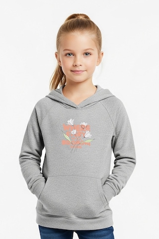 Kapüşonlu 3'lü Kız Çocuk Sweatshirt Cep Detaylı-baskılı Çok Renkli