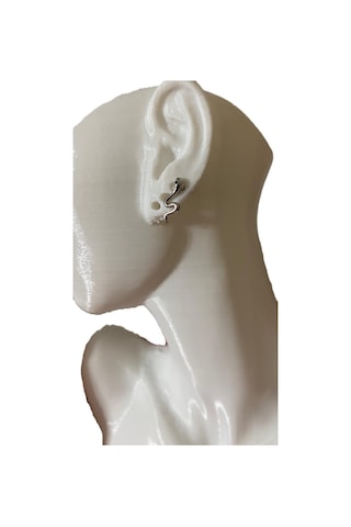 Yılan Figürgü Kıkırdak Tragus Helix Pearsıng Küpe 316l Kararmaz Çelik Gümüş
