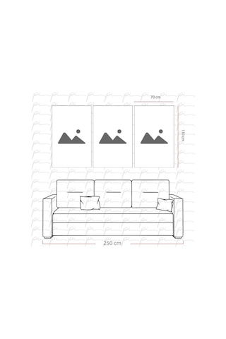 Atatürk Köşesi Triple Miyrem-cam Tablo