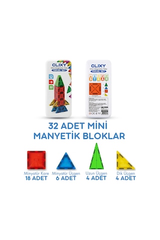Mini Manyetik Bloklar 32 Parça Travel Set