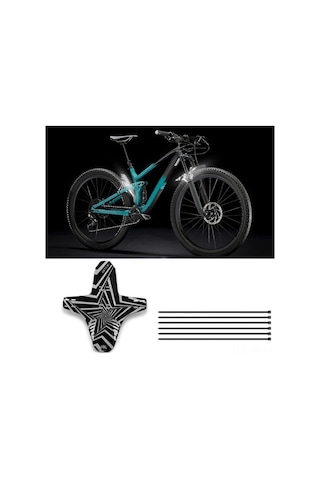 Pazly Dağ Bisikleti Çamurluk Ön Arka 26'' 27.5'' 29'' Drenaj Delikli Yansıtıcı Siyah Aksesuar Siyah