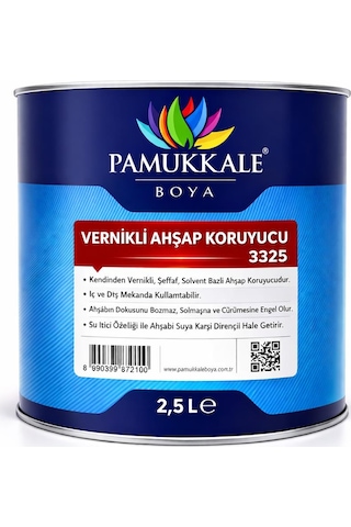 Pamukkale Ahşap Koruyucu Vernikli 2.5 Lt Tik Ağacı