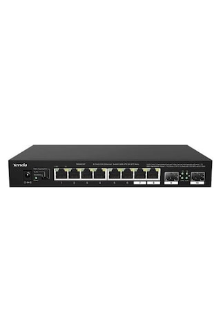 Tenda Tem2010f 8 Port 100-1000-2500 Mbps + 2 Port Sfp Switch Çelik Kasa Rack Mount Kdo