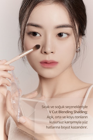 Dasique  Doğal Gölgelendirme Sunan 3'lü Kontür Paleti V Cut Blending Shading 02 Cool Blending