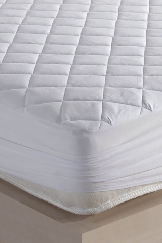 Kapitone Fitted Full Kenar Yatak Koruyucu Alez Tek Çift Battal 5 Ebat Beyaz