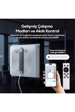Xenon Smart Elo Pro 4000 PA Wifi X8682 Beyaz Cam Silme Robotu