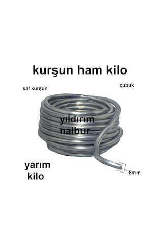 Kurşun 500 Gr Ham Çubuk Kurşun Kurşun Dökme Saf Kurşun