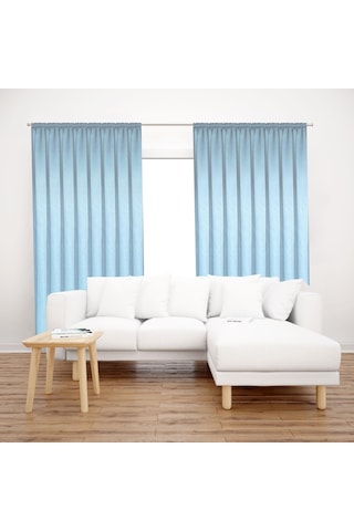 Premier Home Saten Fon Perde 140x260 Su Yeşili