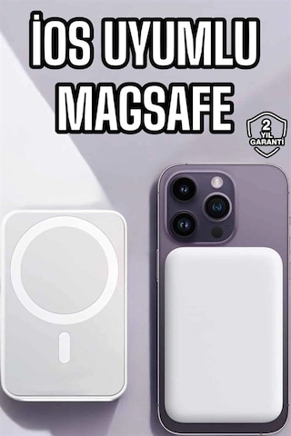 5000 Mah Apple Uyumlu iOS Uyumlu Magsafe Kablosuz Şarj Hızlı Şarj Desteği Çok Renkli 72380974