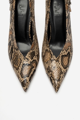 Luvi Shoes Polly Bej Multi Kadın Topuklu Ayakkabı