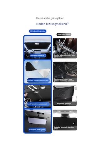 Araç Ön Cam Güneşliği-ön Bölme - Renkli 145 75cm