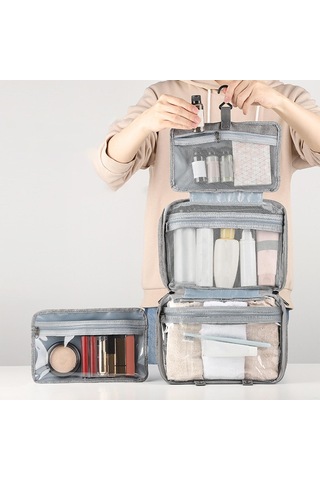 Suntek Asılı Tuvalet Çantaları Makyaj Çantası Suya Gri Gri Diğer