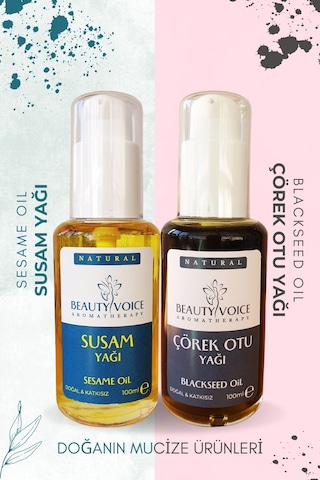 Beauty Voice Katkısız Susam + Çörek Otu Yağı 2'li