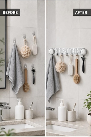 Vakumlu Yapışkanlı Askılık Güçlü Duvar Askısı Delme Gerektirmez Mutfak Banyo Havlu Askılığı Su Geçirmez Çok Amaçlı Organizer Askı Diğer