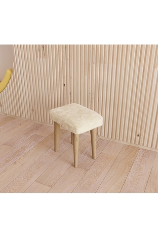 Çocuk Taburesi Çocuk Sandalyesi Çocuk Oturağı Ahşap Tabure Puf Oturak arkalıksız Beyaz