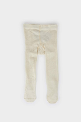 DeFacto Kız Bebek Kaydırmaz Taban Pamuklu Külotlu Çorap E7612A5NSWT16 Beyaz