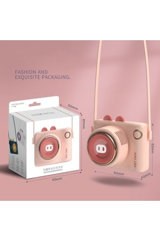 Gl106 Usb Şarj Edilebilir El Taşınabilir Taşınabilir Yapraksız Mini Kamera Fanı Stil Tavşan Pembe 2204 Beyaz