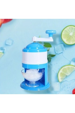 Fochsia Mavi Manuel Buz Kıyma Makinesi - Dondurmalar Smoothieler Ve Partiler İçin Mükemmel