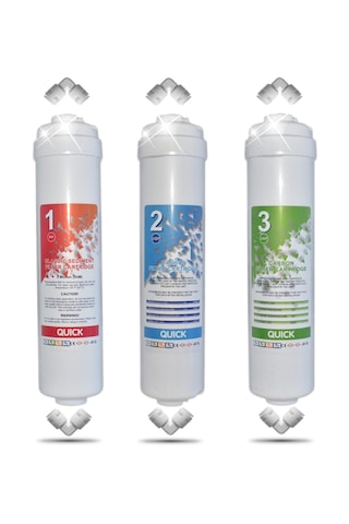 Kapalı Kasa 12 Inç Su Arıtma Cihazı Filtresi Inline 6 Aylık Yeni Sistem Filtre Seti