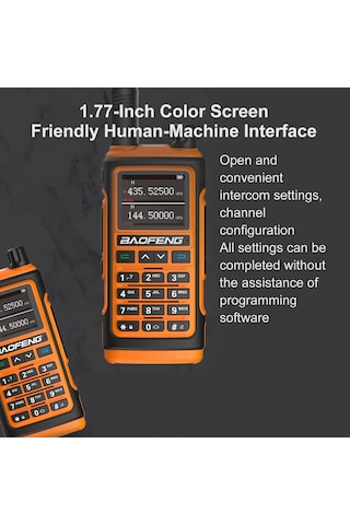 Jokmae Siyah Ab Tipi El Telsizi, Renkli Geniş Ekran, Tam Klavye, 5 Km İletişim, Gürültü Önleme, 1800mah Pil Dahil