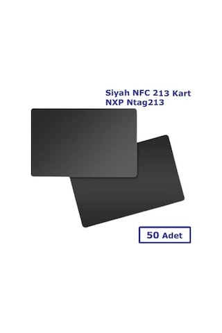 Dijital Kartvizit için Siyah NFC 213 Kart NXP Ntag213 [50 adet]