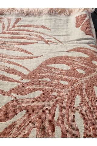 Müslin 220 X 240cm Çift Kişilik Pike / Yatak Örtüsü Tarçın Krem