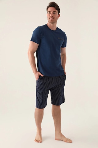 Arnetta 3015 Kısa Kol 3 Lü Erkek Pijama Takımı İndigo