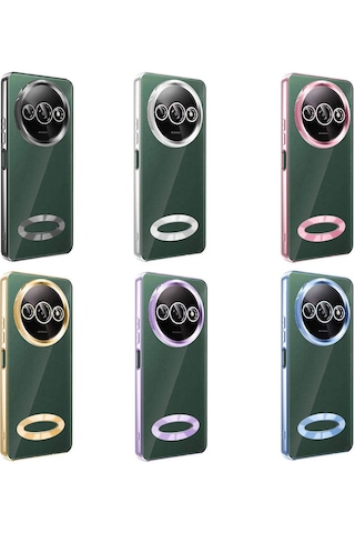 Noktaks - Xiaomi Uyumlu Xiaomi Redmi A3 4g 2024 - Kılıf Kamera Korumalı Logo Gösteren Omega Kapak - Derin Mor T32575 Derin Mor