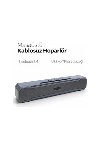 Shnstore Metal Izgara Ön Yüzeyli Uzun Gövdeli Usb Destekli Kablosuz Masaüstü Hoparlör Shntknd0720
