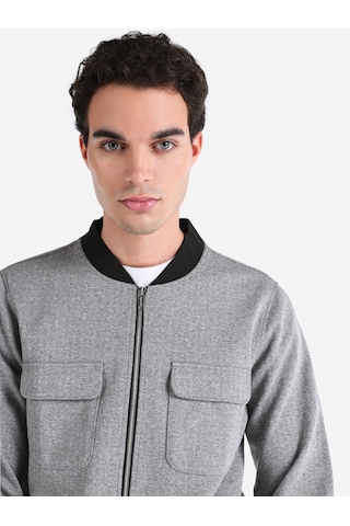 Colin's Colins Regular Fit Bomber Gri Erkek Ceket Cl1065132 Gri Melanj