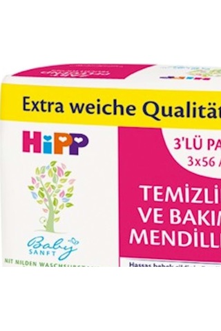 Hipp Bebek Temizlik Ve Bakım Mendili 3X56 Adet