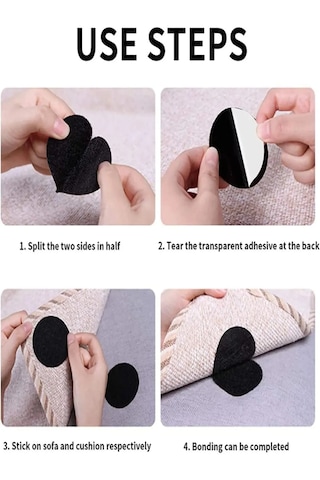 20 Adet Halı Kilim Koltuk Örtüsü Kaydırmaz Sabitleyici Cırt X