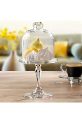 Paşabahçe 96456 Mini Pattiserie Ayaklı Kapaklı Fanus